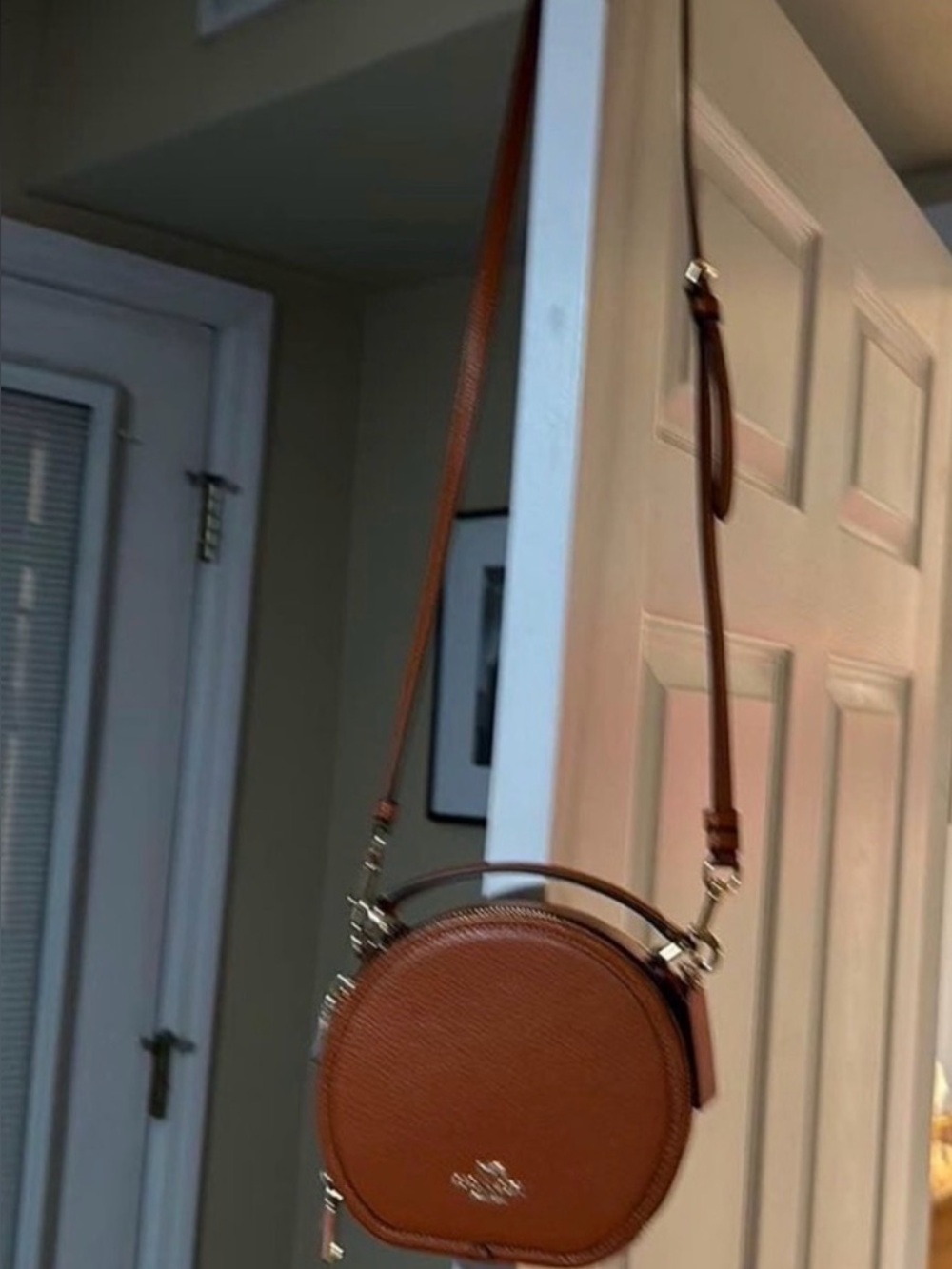 Coach Brown Round Mini Crossbody Bag